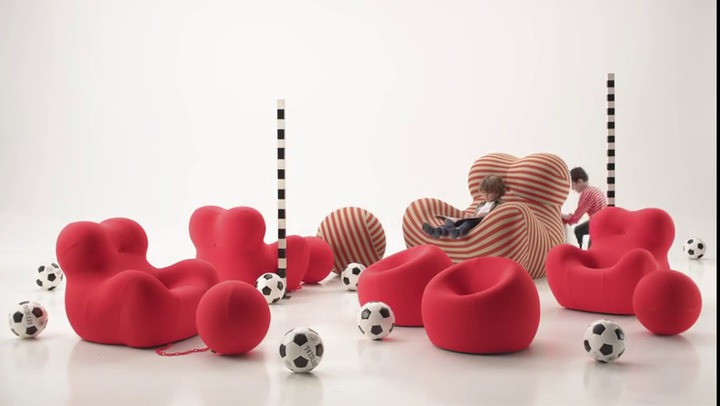 Poltrona de design Pop Art Up Junior B&B Italia em tecido