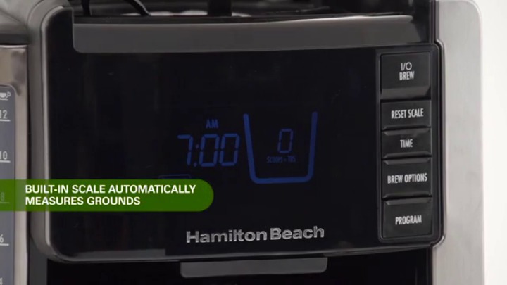 Hamilton Beach 12 Cup Programmable Coffee Maker with Automatic Grounds  Dispenser - 45400