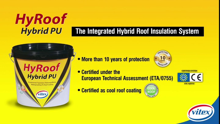 Покрытие для кровли полиуретановое гидроизолирующее hyroof hybrid pu waterproofing pu roof coating