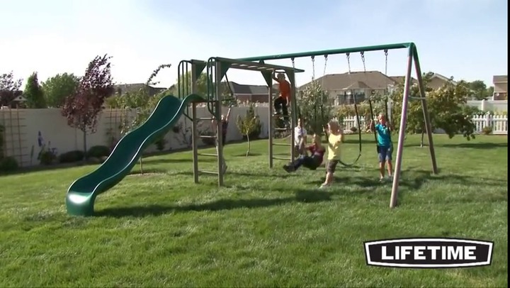 Lifetime Monkey Bar Adventure Swing Set 